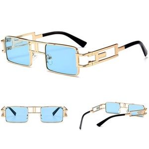 Hip-Hop Square Gold Frame Sunglasses
